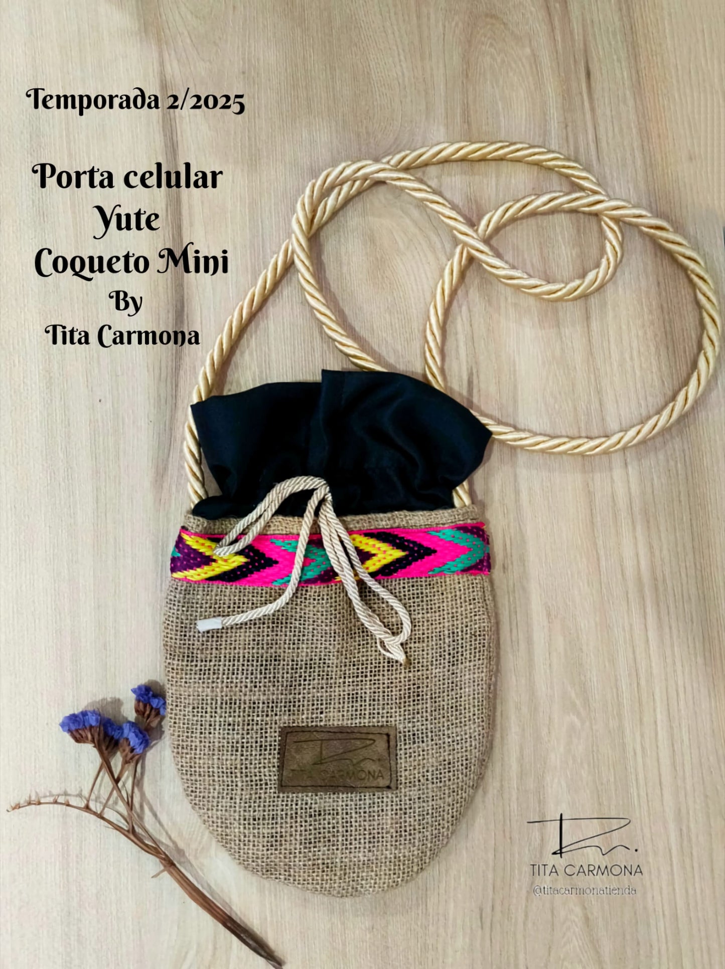 "Coqueto Mini" Porta celular de yute | Edición Limitada