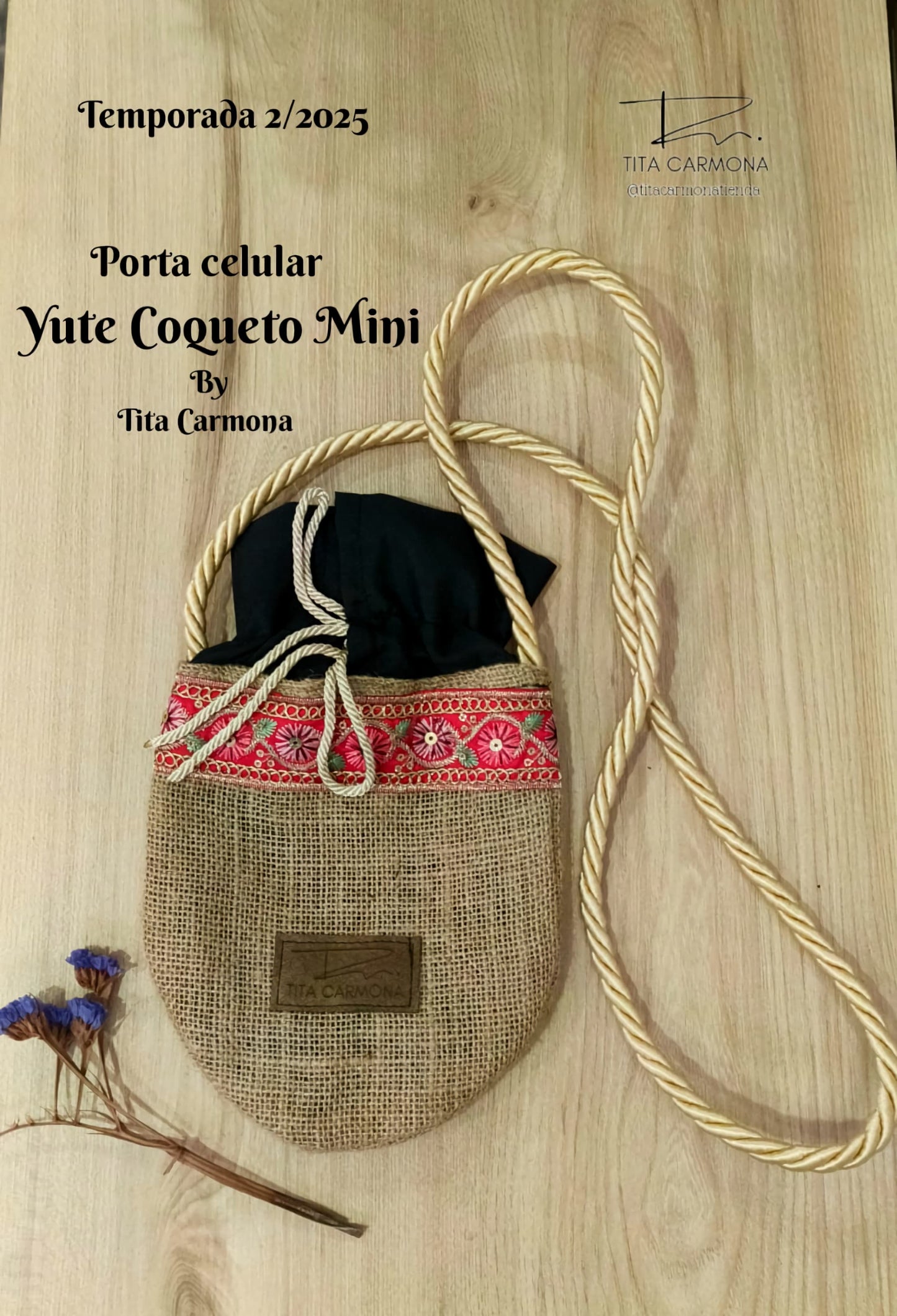 "Coqueto Mini" Porta celular de yute | Edición Limitada