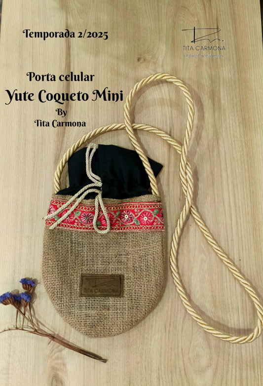 "Coqueto Mini" Porta celular de yute | Edición Limitada