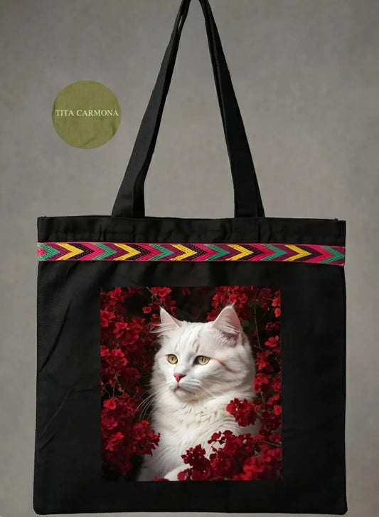 Tote Bag "GATO ROSAS" | Edición Limitada